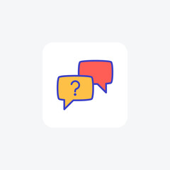 Naklejka premium Message, bubble fully editable vector fill icon