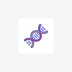 Dna, genetics sign fully editable vector fill icon

