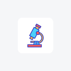 Laboratory, microscope fully editable vector fill icon

