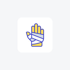 Hand, injury fully editable vector fill icon

