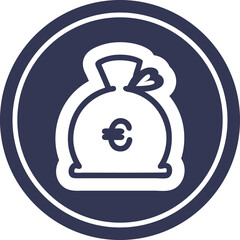 money sack circular icon