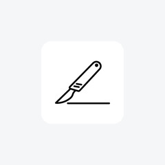 Knife, surgery, fully editable vector fill icon

