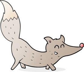 cartoon little wolf