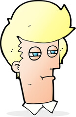 cartoon man with narrowed eyes