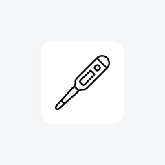 Temperature, digital fully editable vector Line Icon