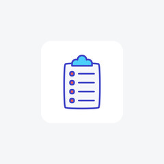 Chart, clipboard fully editable vector fill icon