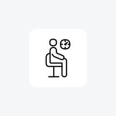 Waiting, health fully editable vector Line Icon