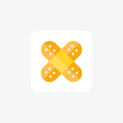 bandage, hansaplant fully editable vector Flat Icon