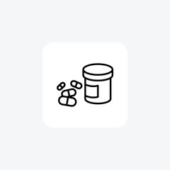 Medicine,  capsule fully editable vector fill icon

