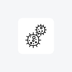 Coronavirus, covid fully editable vector fill icon

