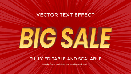 vector graphic design big sale text effect editable