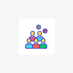 Spreading, pandemic fully editable vector fill icon


