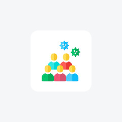Spreading, pandemic fully editable vector fill icon

