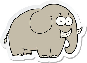 sticker of a cartoon elephant