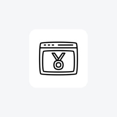 Medal, website fully editable vector fill icon

