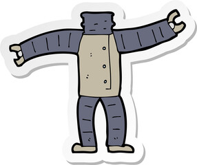sticker of a cartoon robot body