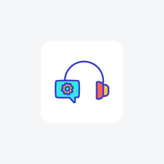 Help service, sport, fully editable vector fill  icon

