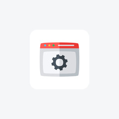 Development, optimization fully editable vector fill  icon

