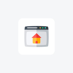 Home, homepage fully editable vector fill  icon

