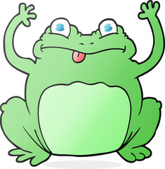 cartoon funny frog