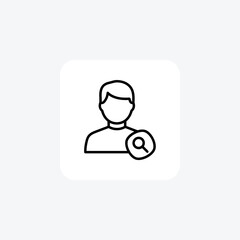 Audit, search fully editable vector fill icon

