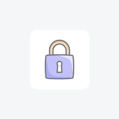 Security, seo fully editable vector fill icon

