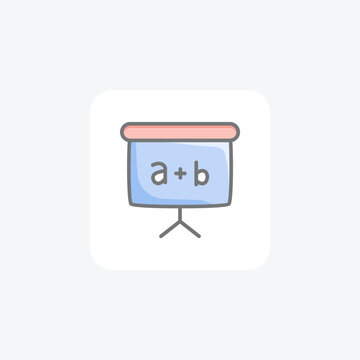 Courses, flipchat fully editable vector fill icon

