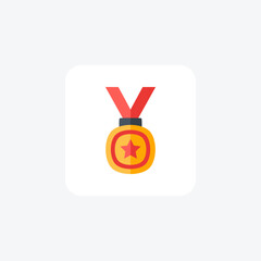 Award, medal, fully editable vector fill icon

