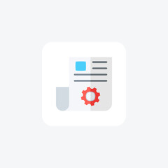 Content, article fully editable vector fill icon

