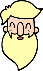cartoon doodle bearded man
