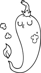 cartoon hot chili pepper