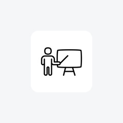 Business, conference fully editable vector line icon

