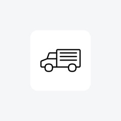 Courier, delivery fully editable vector line icon

