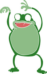 cartoon doodle frog