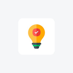 Bulb, business fully editable vector line icon

