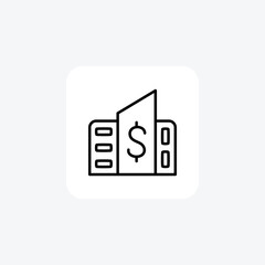 Building, office fully editable vector fill icon

