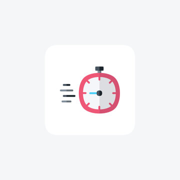 Clock, Office Fully Editable Vector Fill Icon

