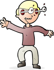 Fototapeta premium cartoon amazed boy