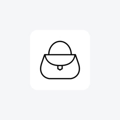 Bag, handbag fully editable vector fill icon

