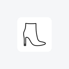 Long shoes fully editable vector fill icon

