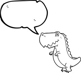 speech bubble cartoon dinosaur