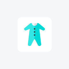 Baby suit fully editable vector fill icon

