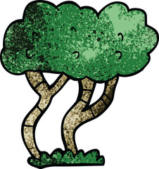cartoon doodle tree