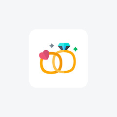 Ring, hand, fully editable vector fill icon

