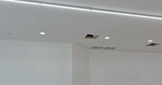 Currently, vents and air conditioners are being installed on ceiling of house which has already been painted as result installation