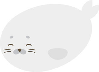 ゆるかわなアザラシ　笑う © ベルベットR