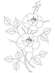 Abstract floral ornament. Hand drawn doodle. Vector illustration