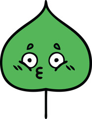cute cartoon expressional leaf