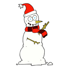 cartoon snowman