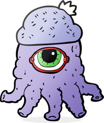 cartoon alien wearing hat